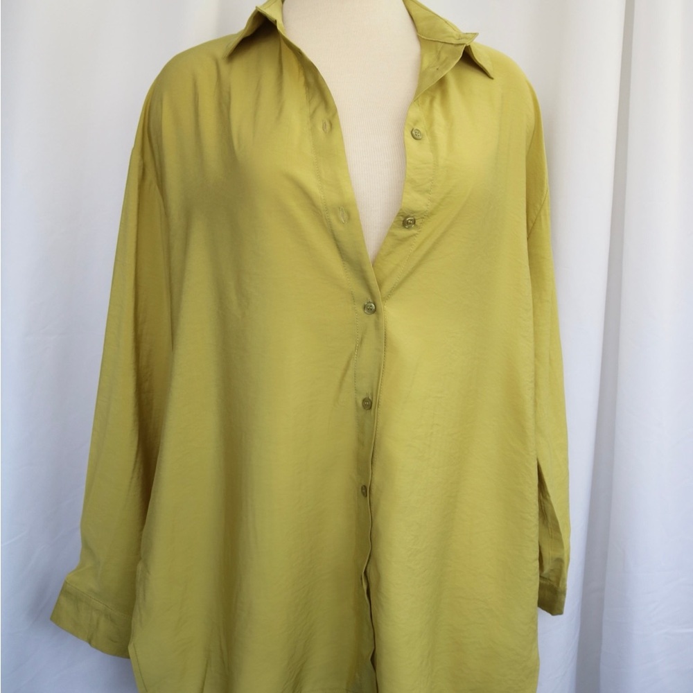 Sage Button Up Top